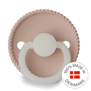 FRIGG Rope - Round Silicone Pacifier - Blush Night - Size 2